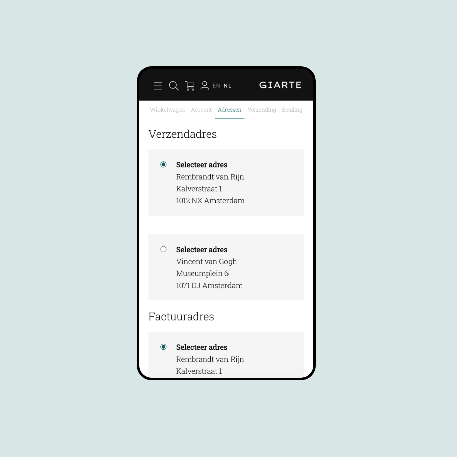 Mobiele webshop adressen