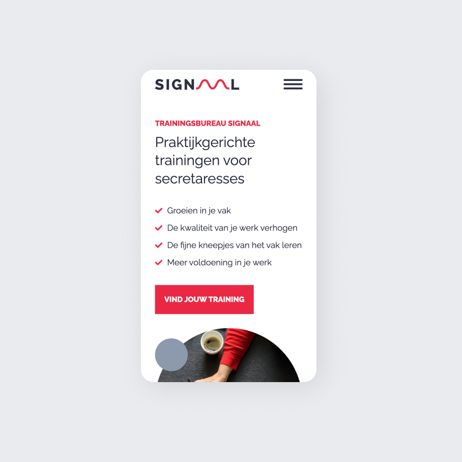 Mobiele website vierkant