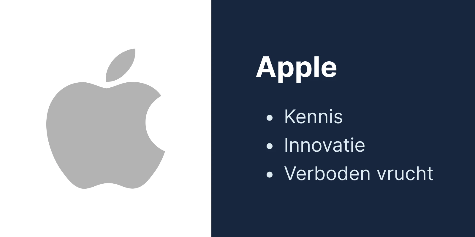 Apple logo en boodschap