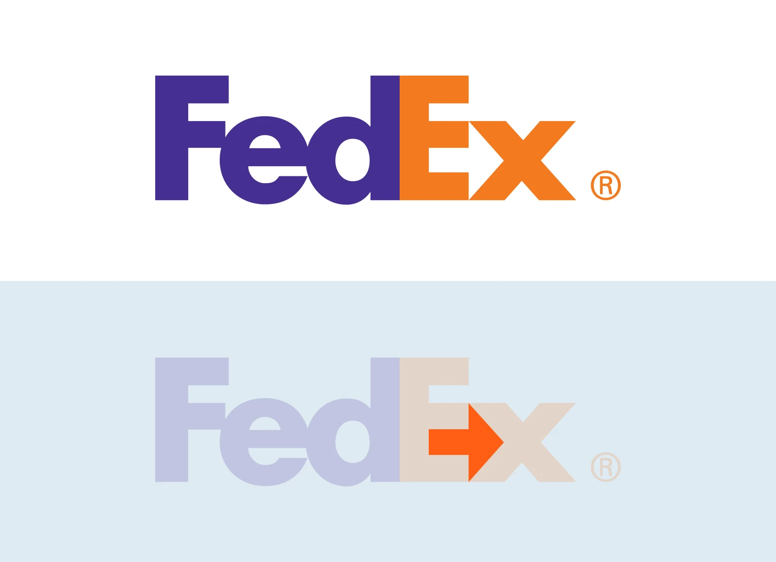 Fed Ex logo met pijltje