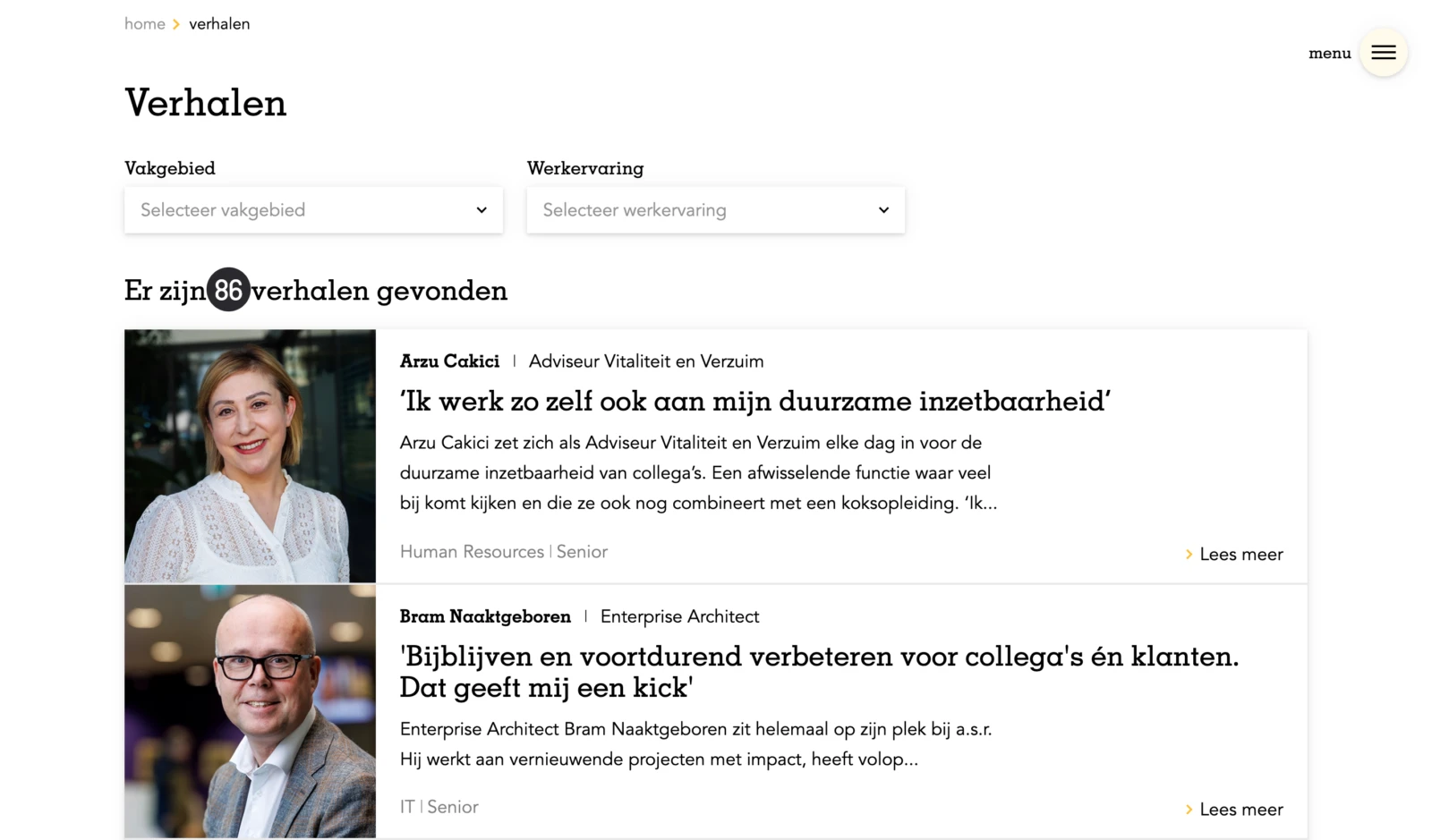 Werken bij asr