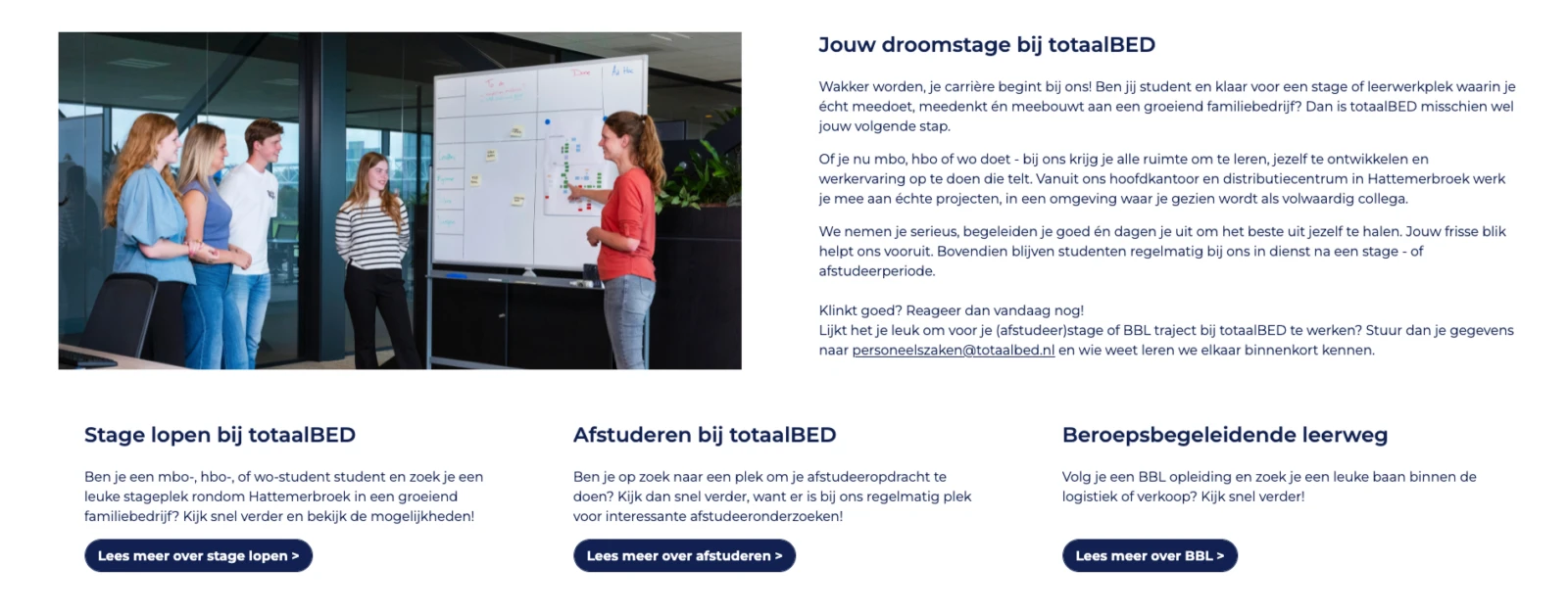 Leren en werken totaalbed