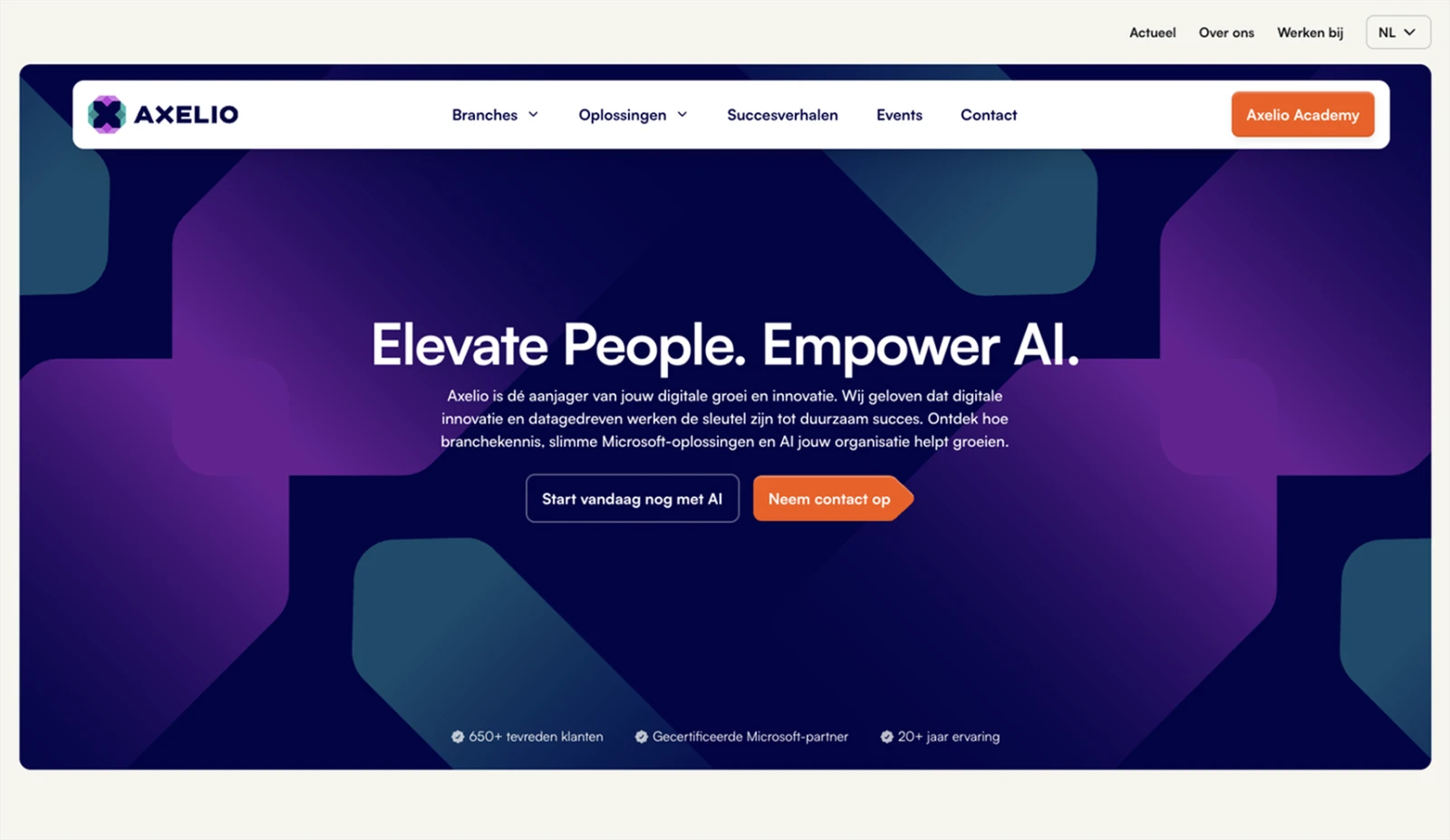 Website Homepage Axelio