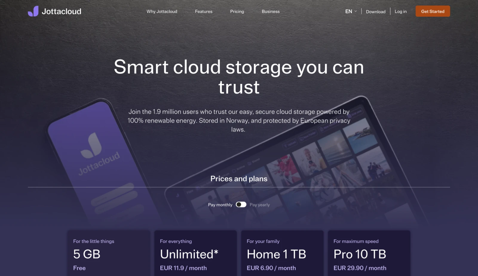 Website Jottacloud