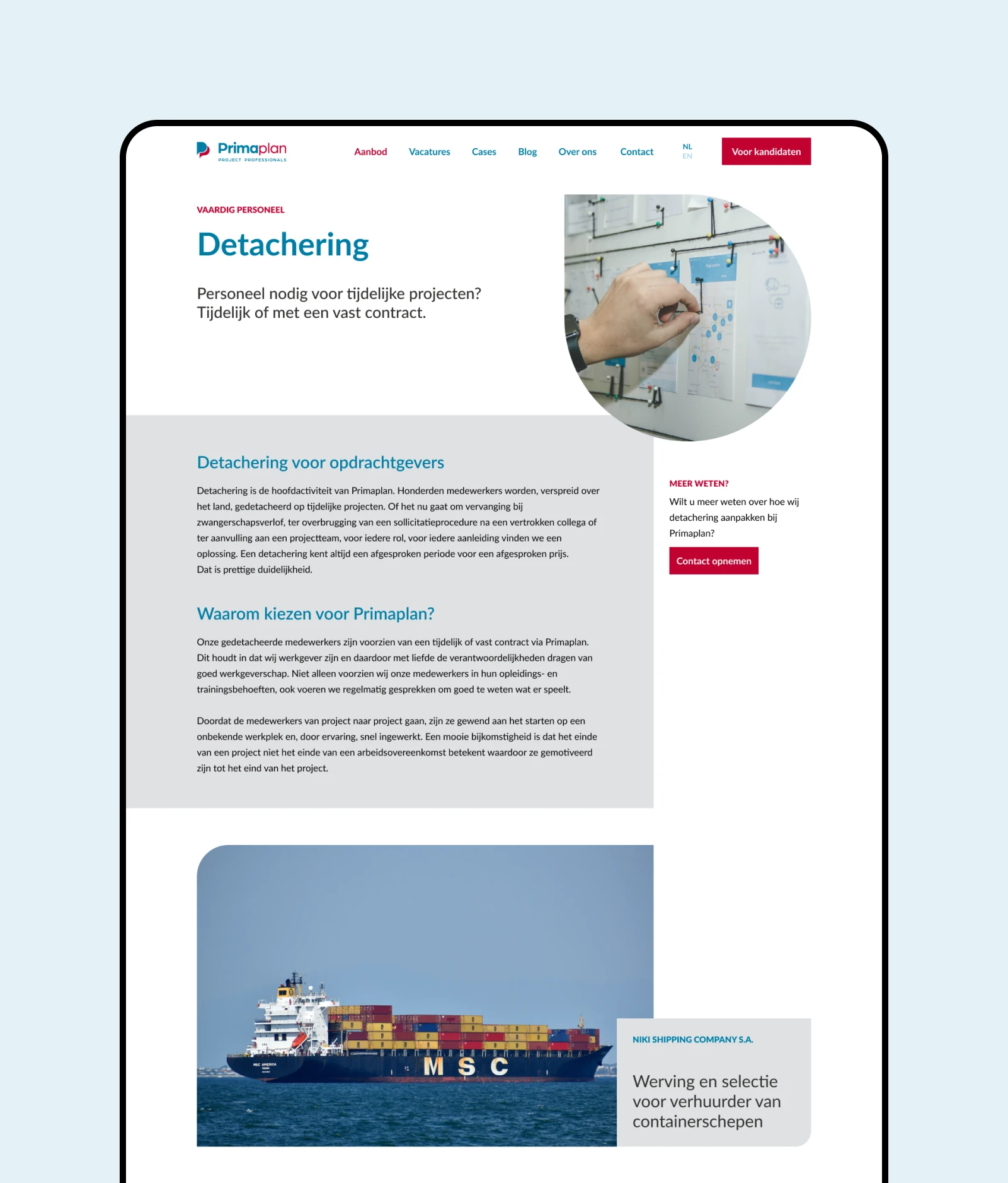 Primaplan dienst