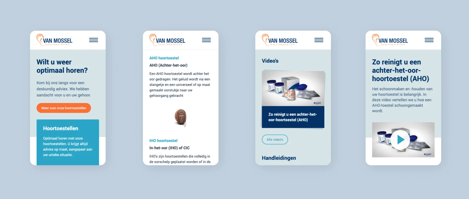 Van Mossel Mobiele website