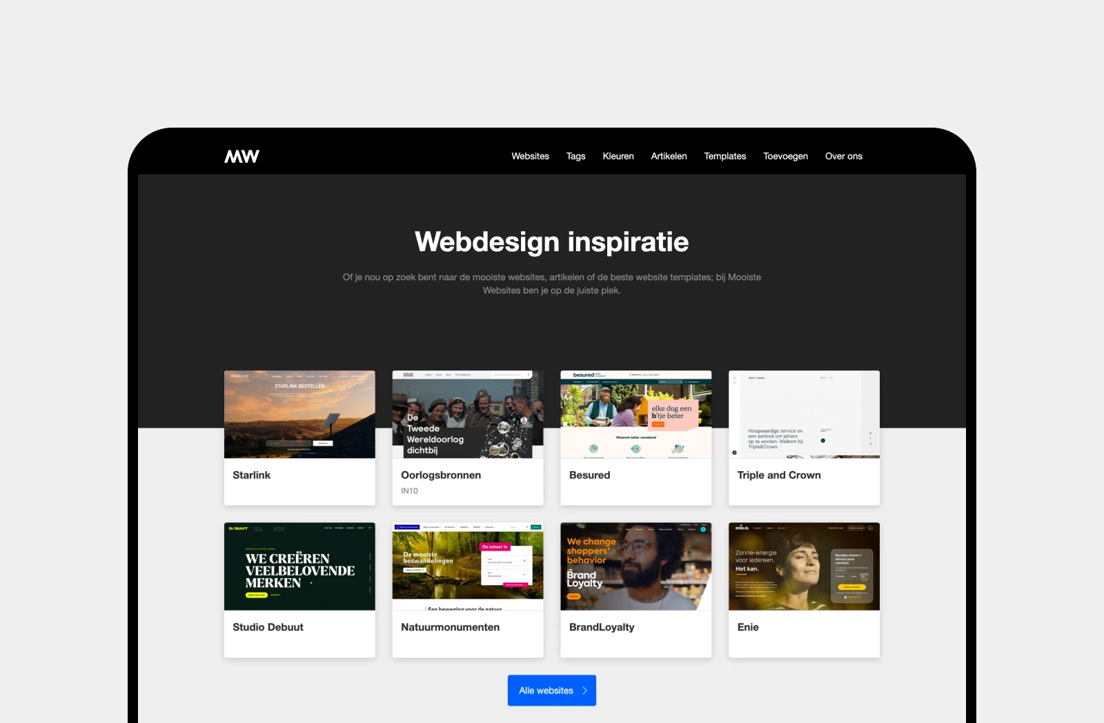 Mooiste Websites Home