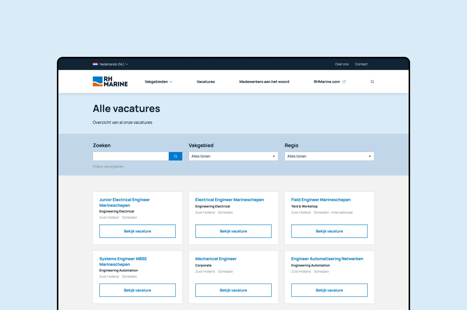 Werken bij RH Marine vacatures