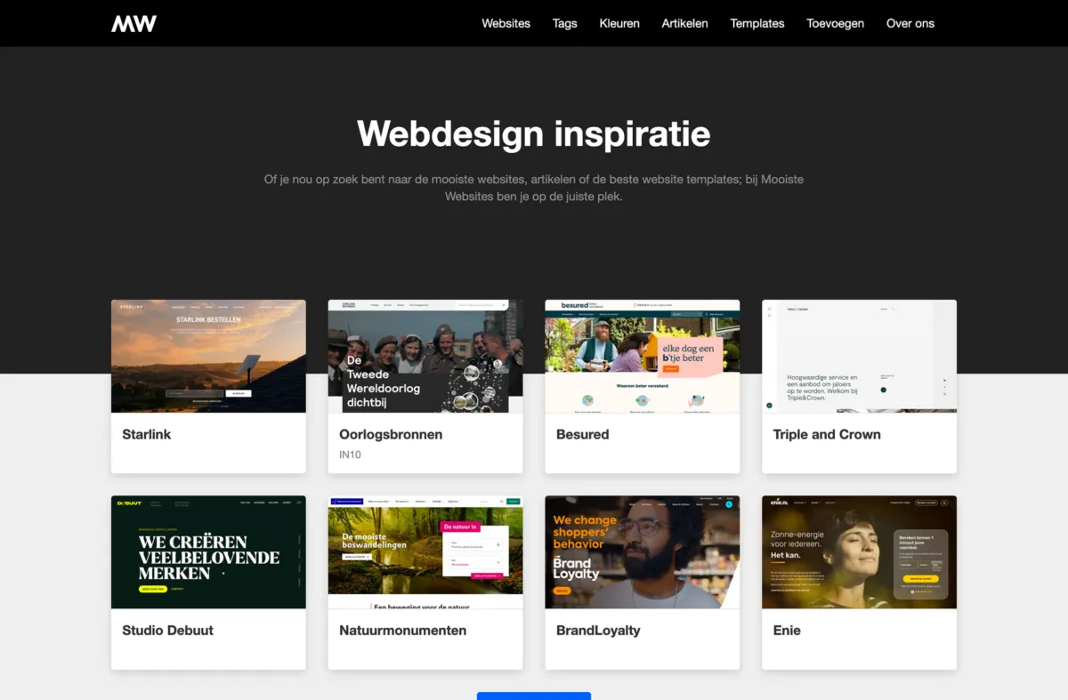 Mooiste websites home