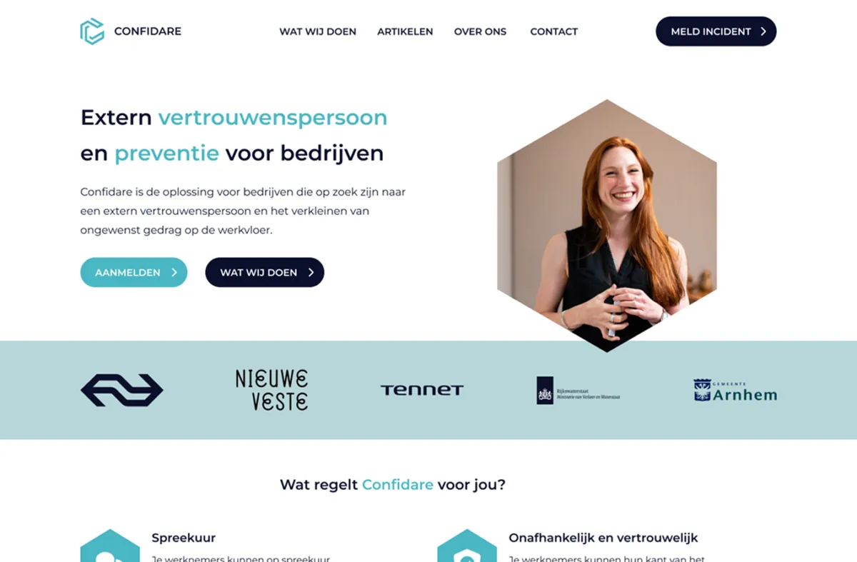 Homepage Confidare