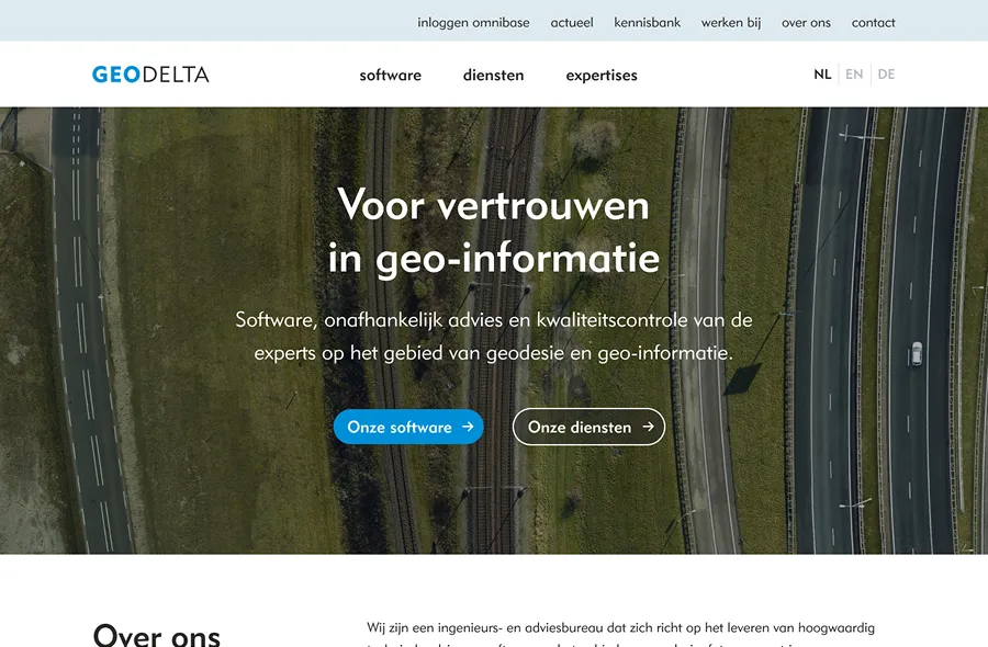 Geodelta website home