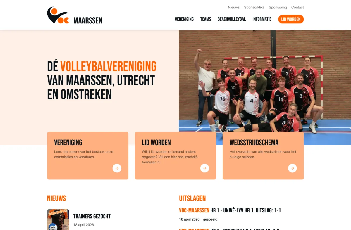 VOC maarssen homepage